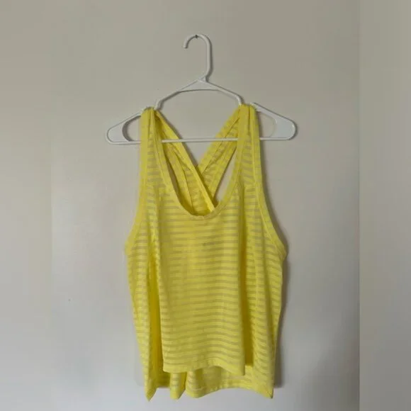 Zyia Nimbus Lemon Yellow Split Back Tank Top - Picture 3 of 10